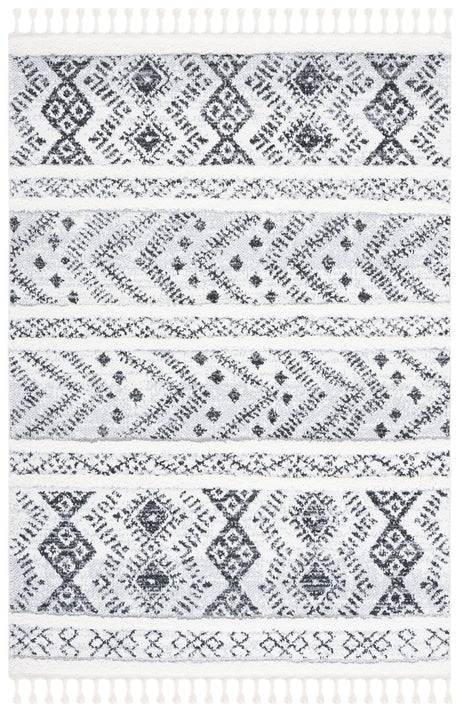 Safavieh Moroccan Tassel Shag Mts630A Ivory/Grey Rug.