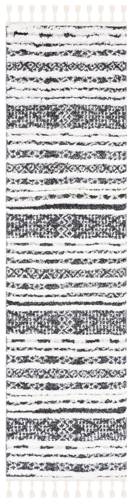 Safavieh Moroccan Tassel Shag Mts632Z Black/Ivory Rug.