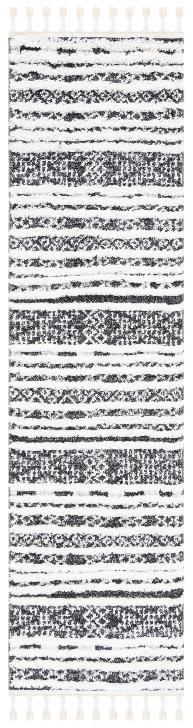 Safavieh Moroccan Tassel Shag Mts632Z Black/Ivory Rug.