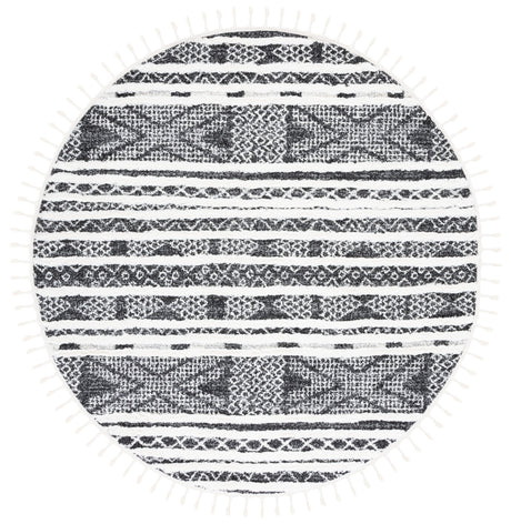 Safavieh Moroccan Tassel Shag Mts632Z Black/Ivory Rug.