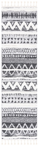 Safavieh Moroccan Tassel Shag Mts634F Grey/Black Rug.