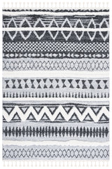 Safavieh Moroccan Tassel Shag Mts634F Grey/Black Rug.