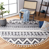 Safavieh Moroccan Tassel Shag Mts634F Grey/Black Rug.