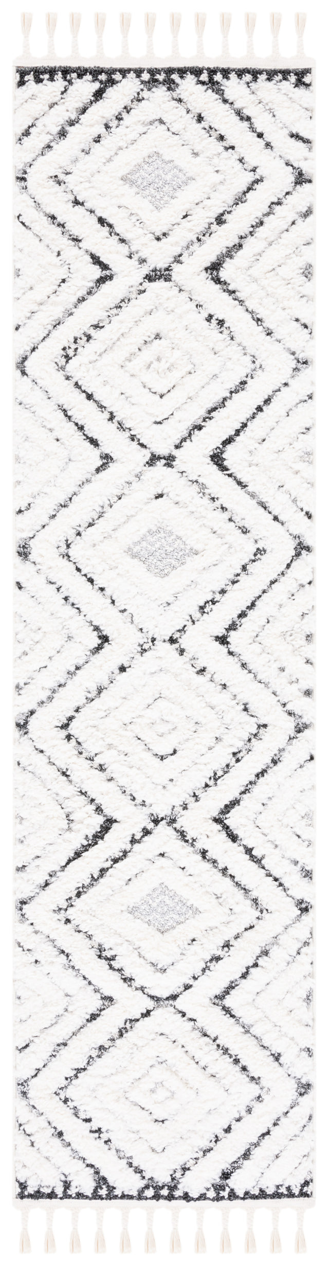 Safavieh Moroccan Tassel Shag Mts636A Ivory/Grey Rug.