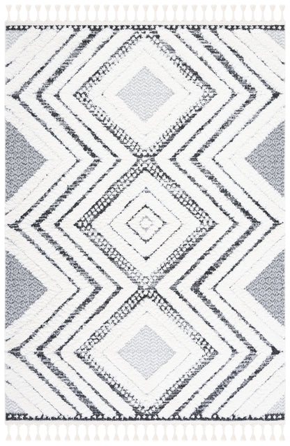 Safavieh Moroccan Tassel Shag Mts636A Ivory/Grey Area Rug