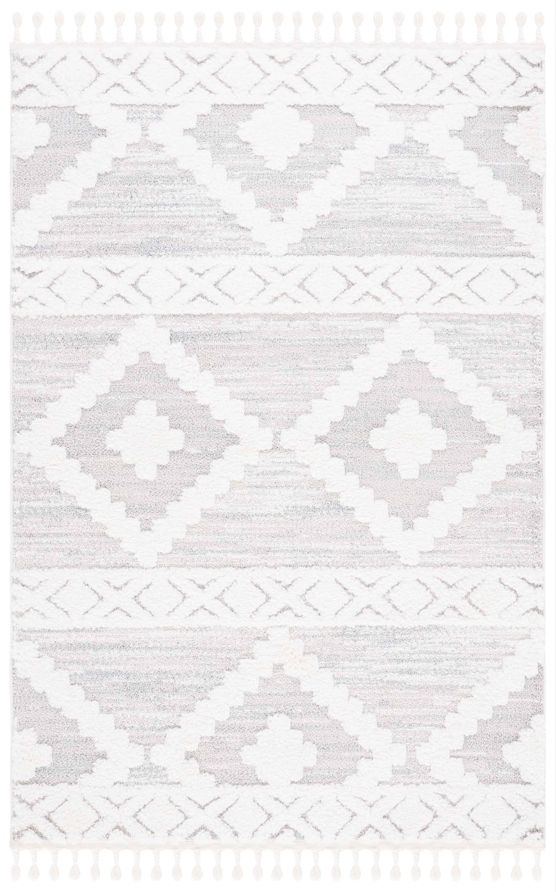 Safavieh Moroccan Tassel Shag Mts640A Ivory/Beige Area Rug