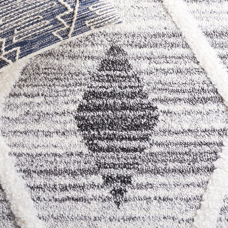 Safavieh Moroccan Tassel Shag Mts642F Grey/Ivory Rug.