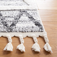 Safavieh Moroccan Tassel Shag Mts642F Grey/Ivory Area Rug