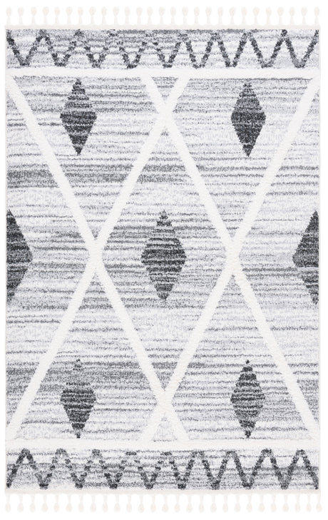Safavieh Moroccan Tassel Shag Mts642F Grey/Ivory Rug.