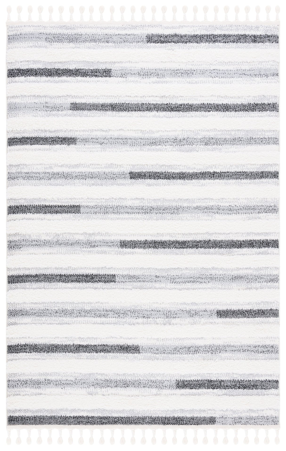 Safavieh Moroccan Tassel Shag Mts648A Ivory/Grey Rug.