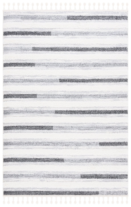 Safavieh Moroccan Tassel Shag Mts648A Ivory/Grey Rug.