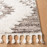 Safavieh Moroccan Tassel Shag Mts652A Ivory/Brown Rug.