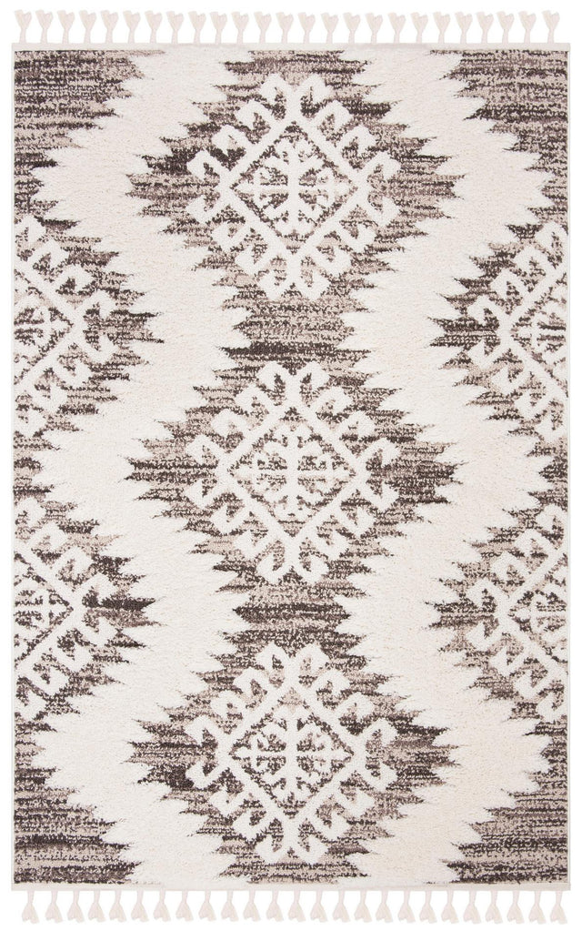 Safavieh Moroccan Tassel Shag Mts652A Ivory/Brown Area Rug