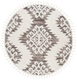 Safavieh Moroccan Tassel Shag Mts652A Ivory/Brown Rug.