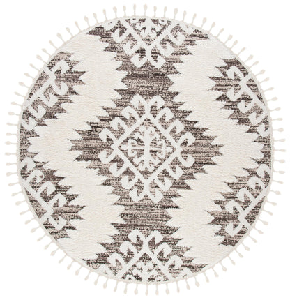 Safavieh Moroccan Tassel Shag Mts652A Ivory/Brown Area Rug