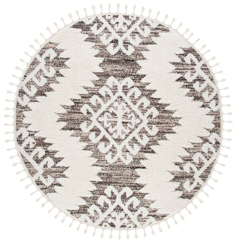 Safavieh Moroccan Tassel Shag Mts652A Ivory/Brown Area Rug