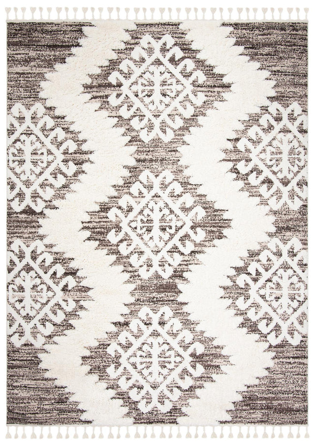 Safavieh Moroccan Tassel Shag Mts652A Ivory/Brown Area Rug