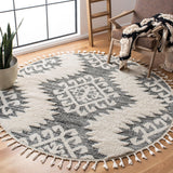 Safavieh Moroccan Tassel Shag Mts652F Ivory/Grey Rug.