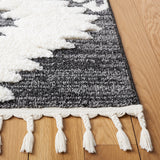 Safavieh Moroccan Tassel Shag Mts652H Dark Grey/Ivory Rugs.
