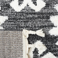 Safavieh Moroccan Tassel Shag Mts652H Dark Grey/Ivory Area Rug