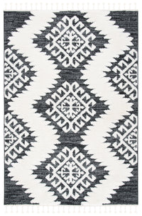 Safavieh Moroccan Tassel Shag Mts652H Dark Grey/Ivory Area Rug