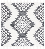 Safavieh Moroccan Tassel Shag Mts652H Dark Grey/Ivory Rugs.