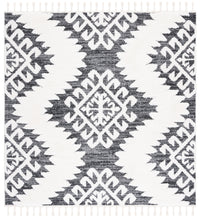 Safavieh Moroccan Tassel Shag Mts652H Dark Grey/Ivory Area Rug