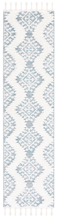 Safavieh Moroccan Tassel Shag Mts652K Teal/Ivory Area Rug