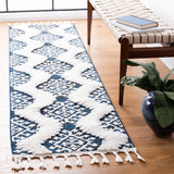 Safavieh Moroccan Tassel Shag Mts652N Navy/Ivory Rugs.