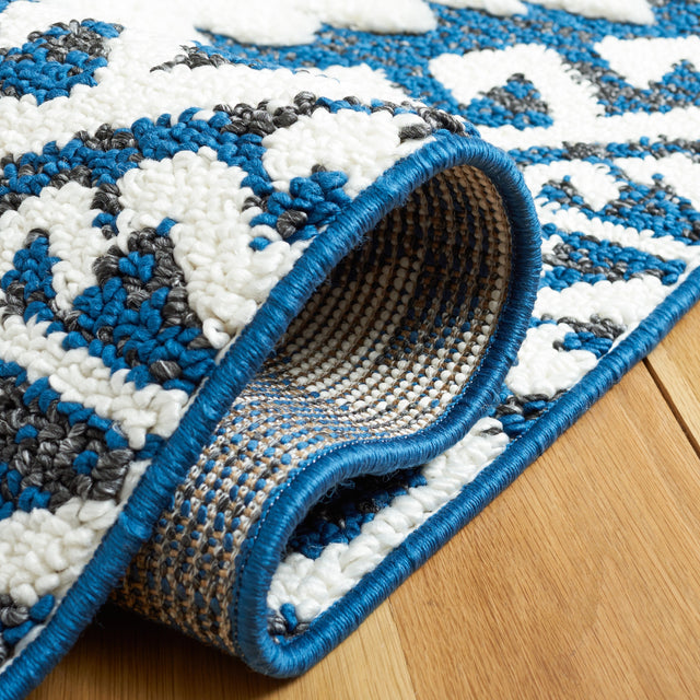 Safavieh Moroccan Tassel Shag Mts652N Navy/Ivory Rugs.
