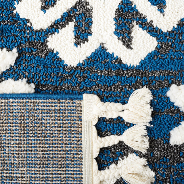 Safavieh Moroccan Tassel Shag Mts652N Navy/Ivory Rugs.