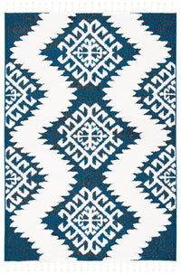 Safavieh Moroccan Tassel Shag Mts652N Navy/Ivory Area Rug