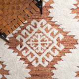 Safavieh Moroccan Tassel Shag Mts652P Orange/Ivory Rug.