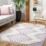 Safavieh Moroccan Tassel Shag Mts652U Pink/Ivory Rugs.