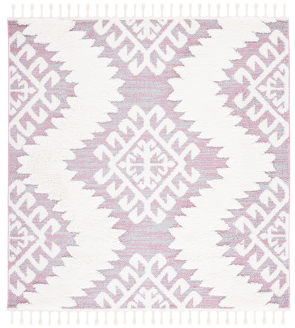 Safavieh Moroccan Tassel Shag Mts652U Pink/Ivory Area Rug