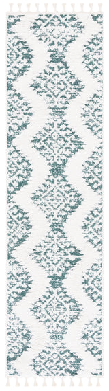 Safavieh Moroccan Tassel Shag Mts652Y Green/Ivory Rug.