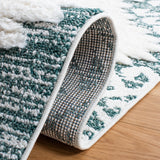 Safavieh Moroccan Tassel Shag Mts652Y Green/Ivory Rug.