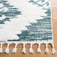 Safavieh Moroccan Tassel Shag Mts652Y Green/Ivory Area Rug