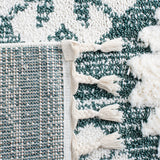 Safavieh Moroccan Tassel Shag Mts652Y Green/Ivory Rug.