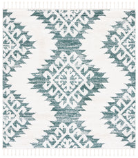 Safavieh Moroccan Tassel Shag Mts652Y Green/Ivory Area Rug