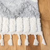 Safavieh Moroccan Tassel Shag Mts656F Grey/Ivory Rugs.