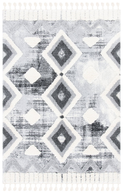 Safavieh Moroccan Tassel Shag Mts656F Grey/Ivory Area Rug