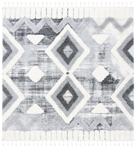 Safavieh Moroccan Tassel Shag Mts656F Grey/Ivory Area Rug