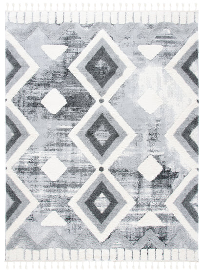 Safavieh Moroccan Tassel Shag Mts656F Grey/Ivory Area Rug