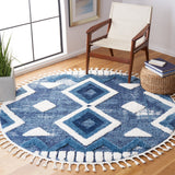 Safavieh Moroccan Tassel Shag Mts656M Blue/Ivory Rug.