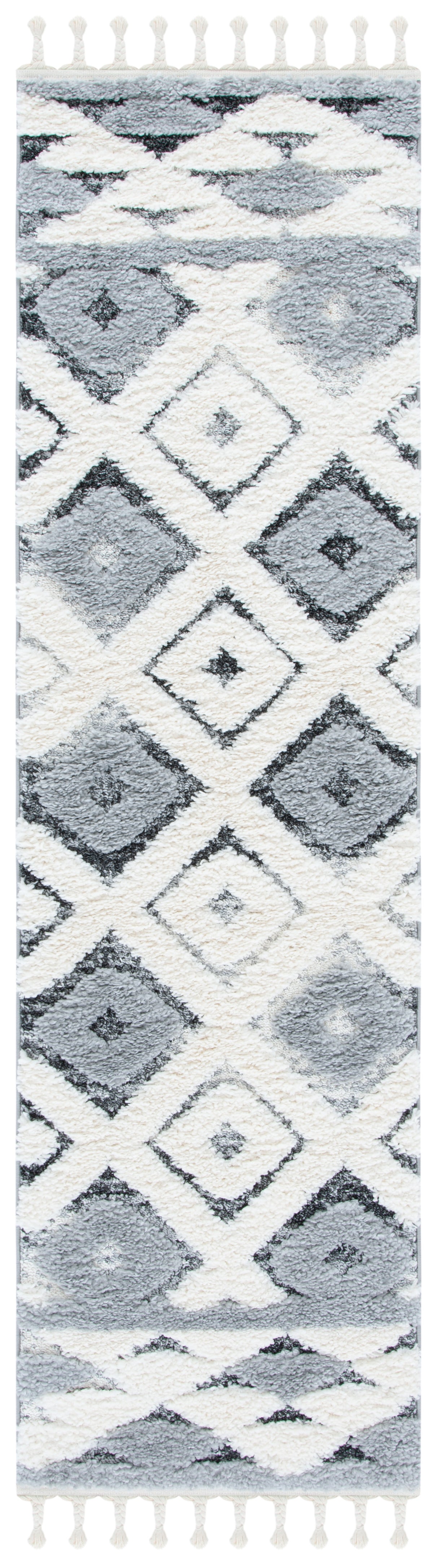 Safavieh Moroccan Tassel Shag Mts661F Grey/Ivory Rugs.