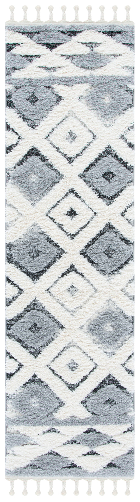 Safavieh Moroccan Tassel Shag Mts661F Grey/Ivory Area Rug