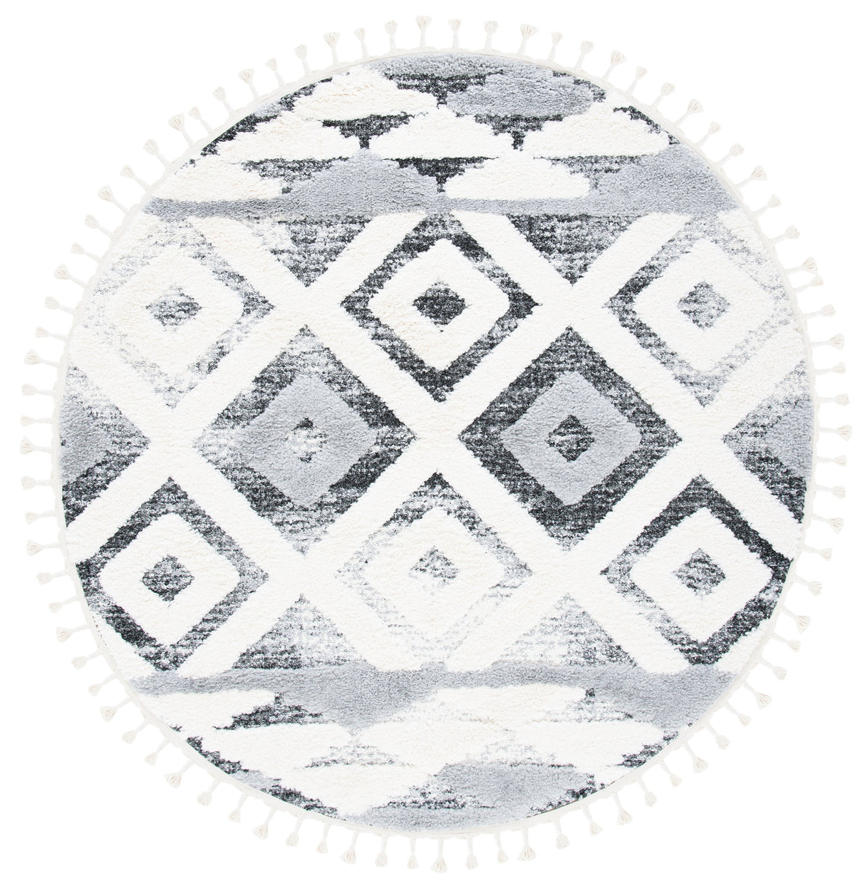 Safavieh Moroccan Tassel Shag Mts661F Grey/Ivory Rugs.