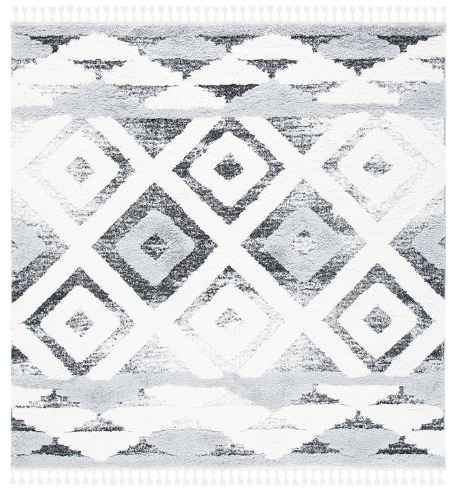 Safavieh Moroccan Tassel Shag Mts661F Grey/Ivory Area Rug