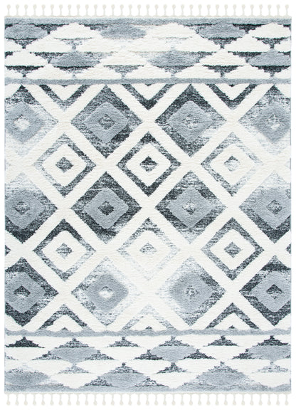 Safavieh Moroccan Tassel Shag Mts661F Grey/Ivory Area Rug